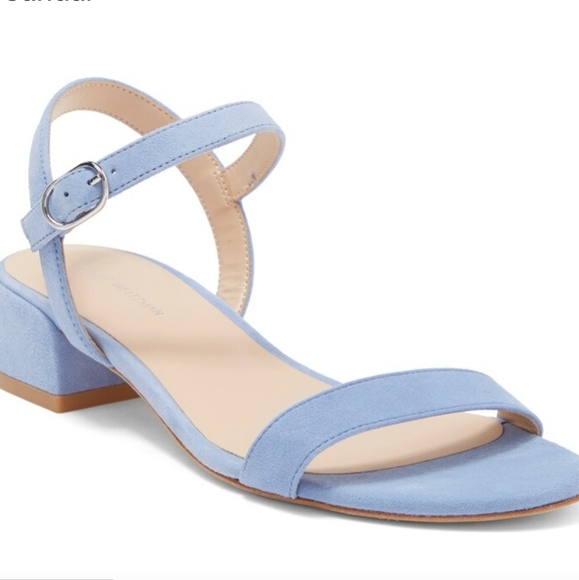 New Stuart Weitzman Tibbey Suede Sandal Periwinkle 5.5 - Picture 2 of 10